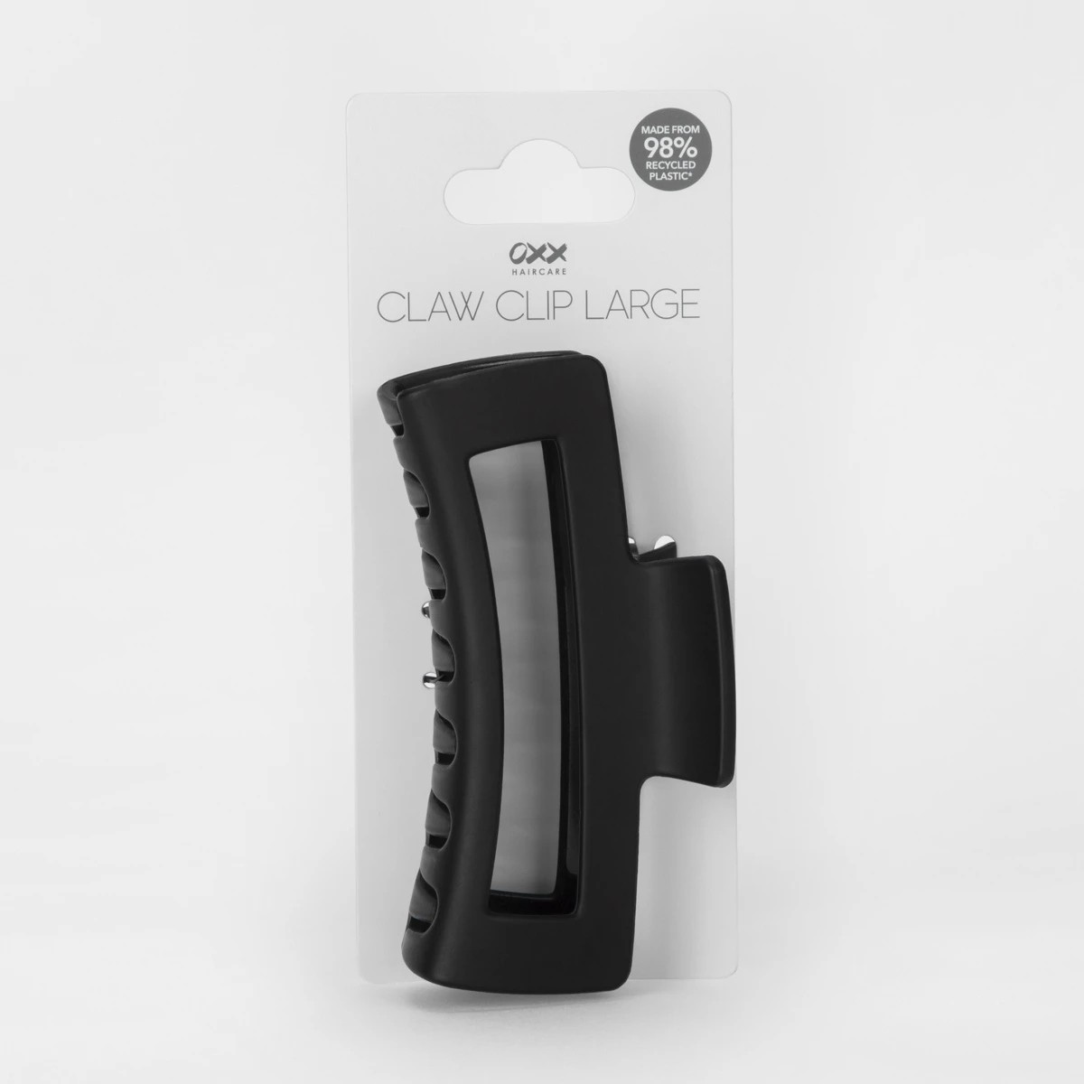 3 OXX Haircare Black Large Rectangular Claw Hair Clip, 3 of 4