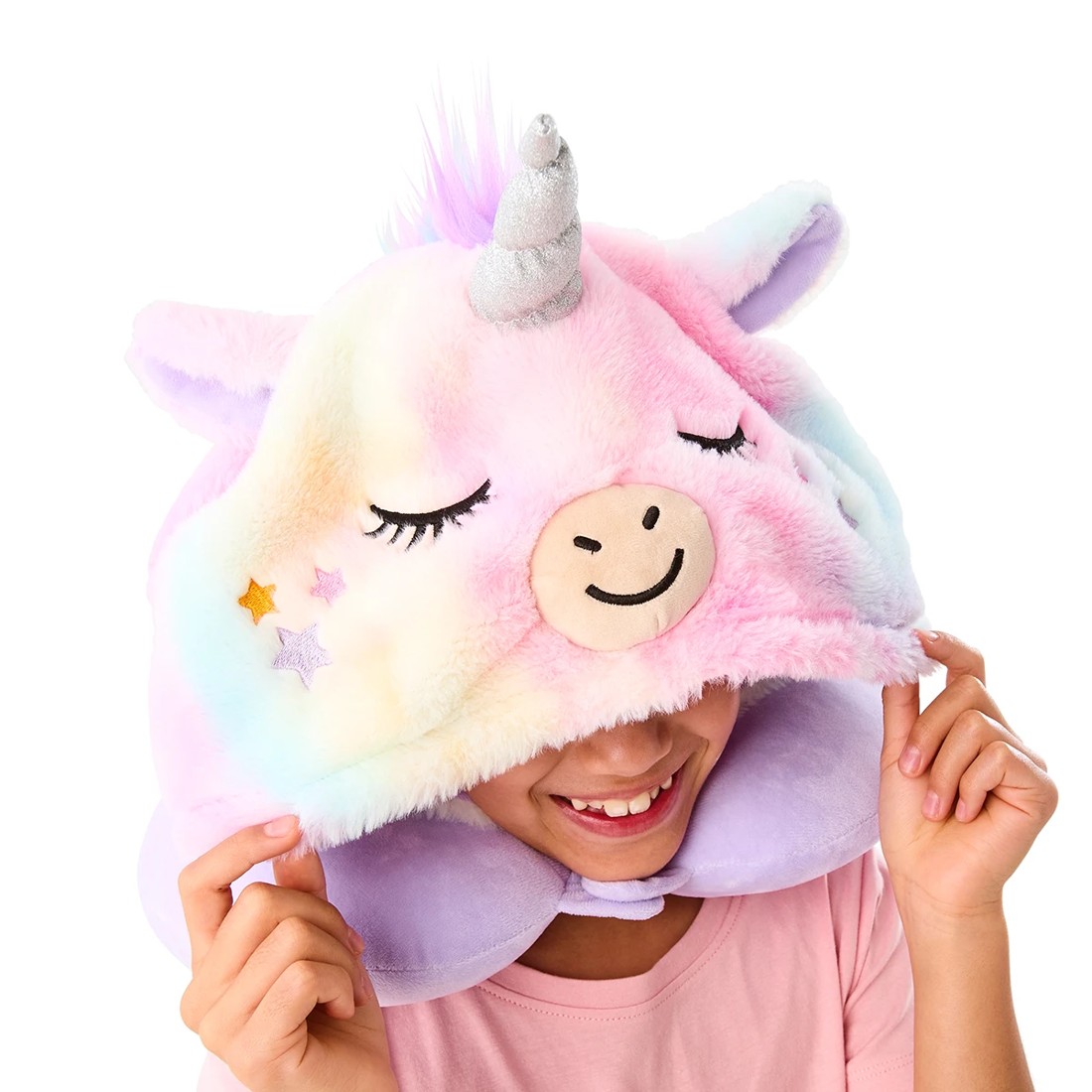 3 Plush Hood Pillow - Unicorn, 3 of 10