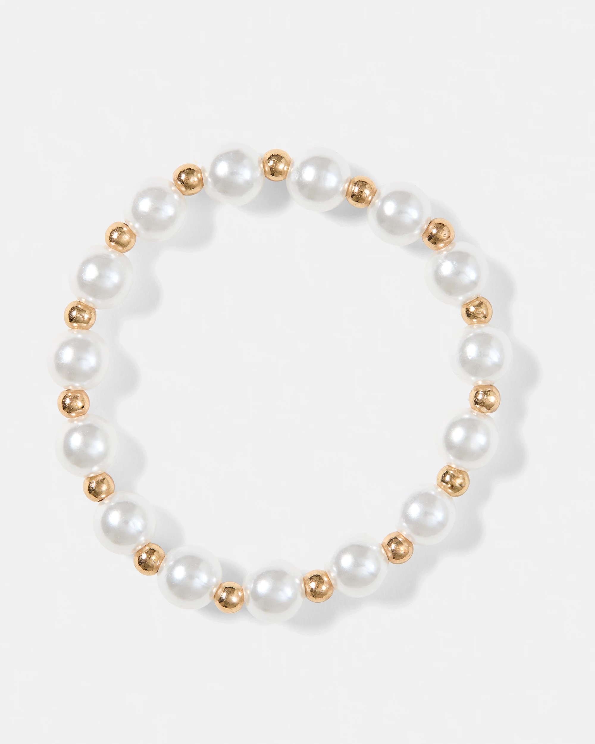 2 3 Pack Charm Bracelets - Pink, White and Gold Tone, 2 of 5