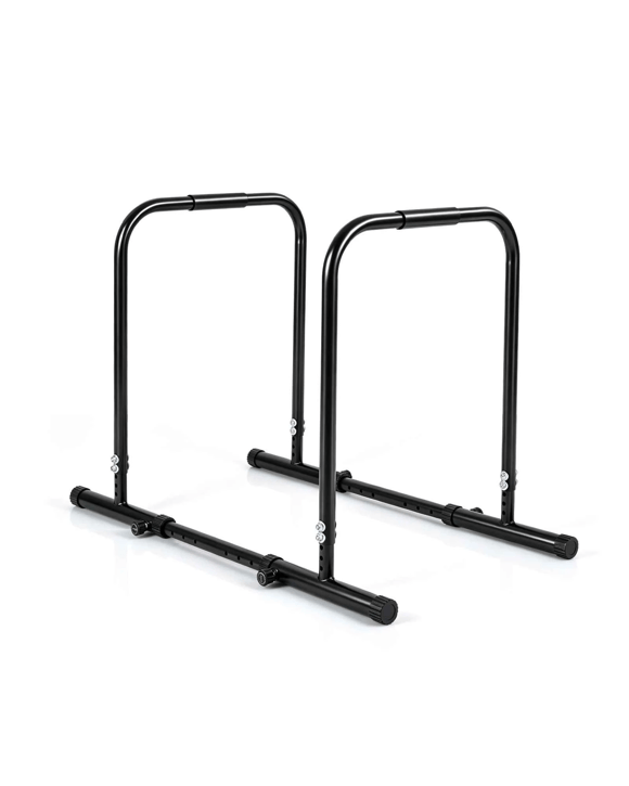 Costway Dip Bar Station Parallette & Parallel Bar 300kg w/4 Level Adjustable Fitness Workout - Black