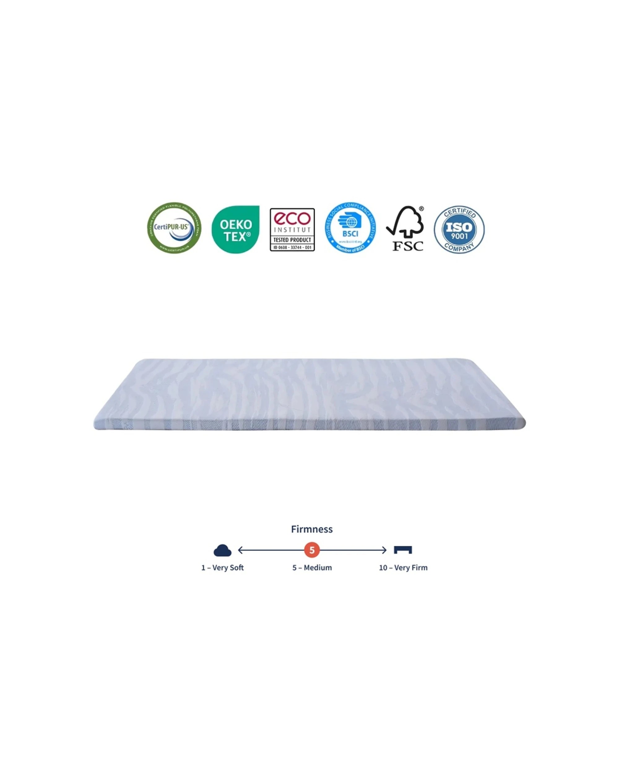 6 Bedding co Cooling Air Memory Foam Mattress Topper Super King - Blue, 6 of 8