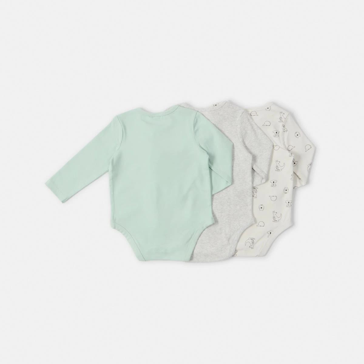 2 3 Pack Bodysuits Grn Koala, 2 of 8