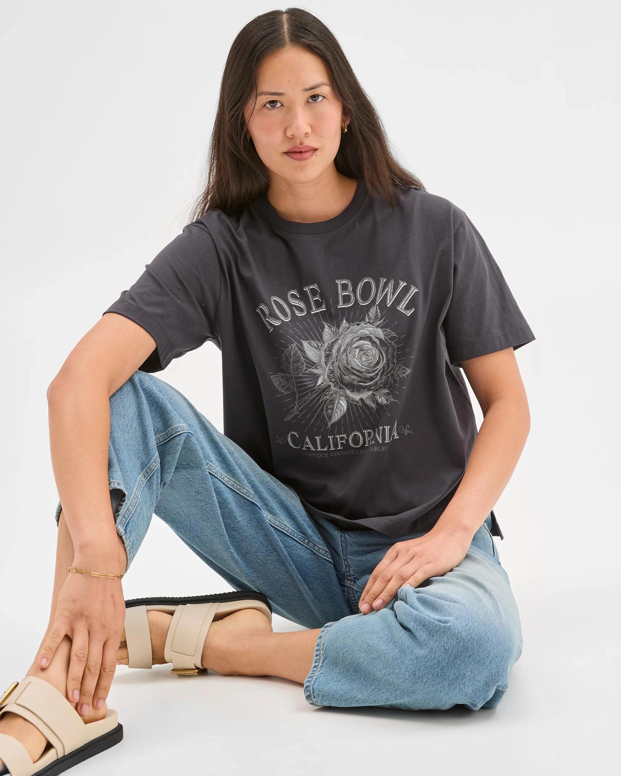 5 Target Australian Cotton Step Hem Boxy Crop T-Shirt ROSE BOWL PHANTOM, 5 of 5