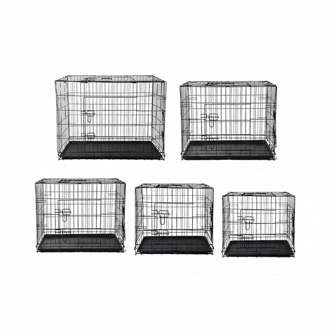 5 i.Pet 48" Dog Cage Crate Large Kennel 3 Doors - Black, 5 of 5