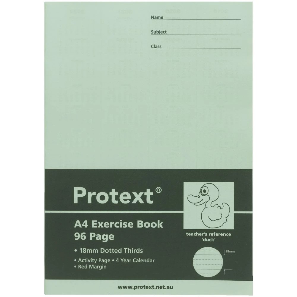 4 Protext A4 70gsm 18mm Dotted Thirds Exercise Book 96 Pg Blue, 4 of 4