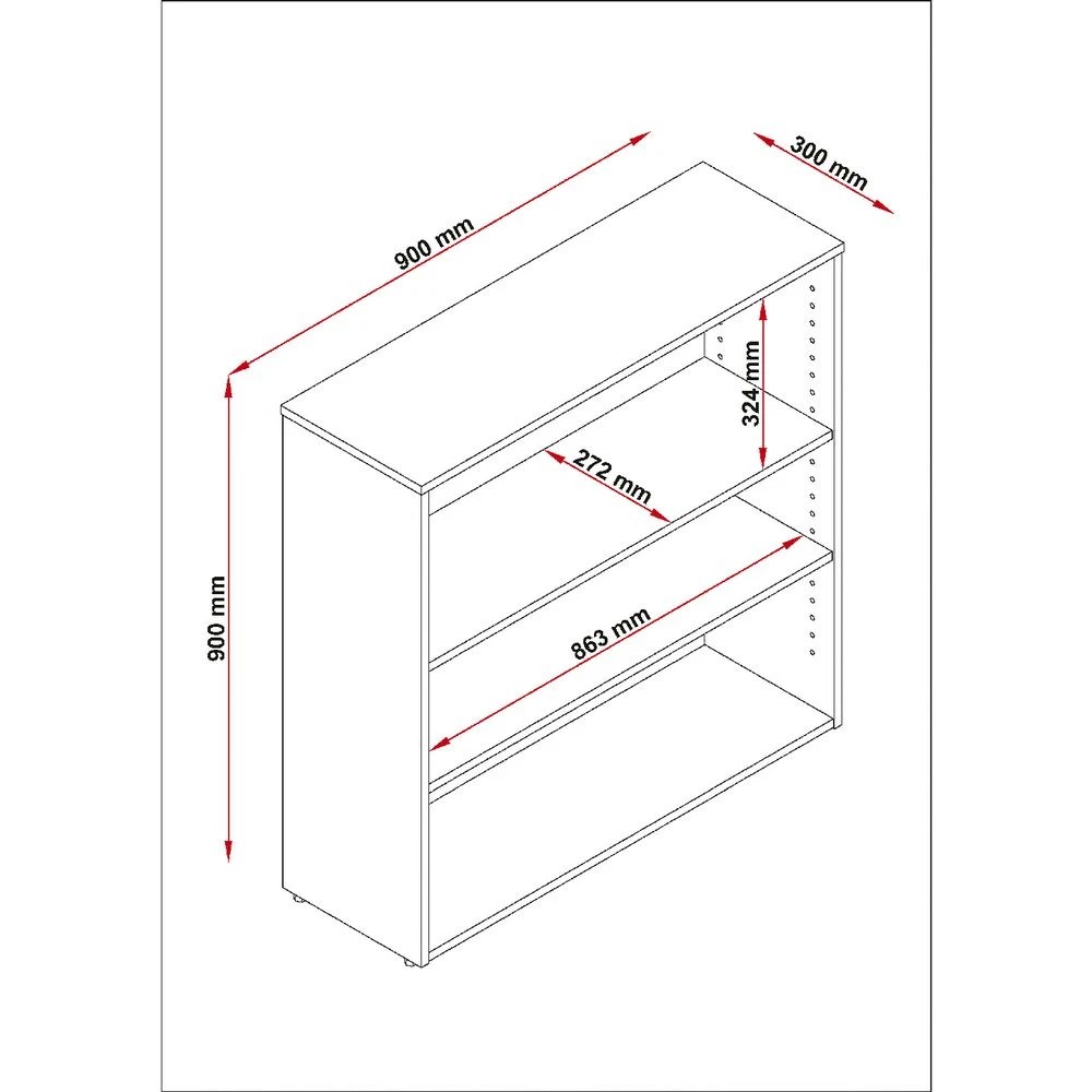 5 Stilford Pro Bookcase 900mm Oak Shelves Home Office Storage, 5 of 5