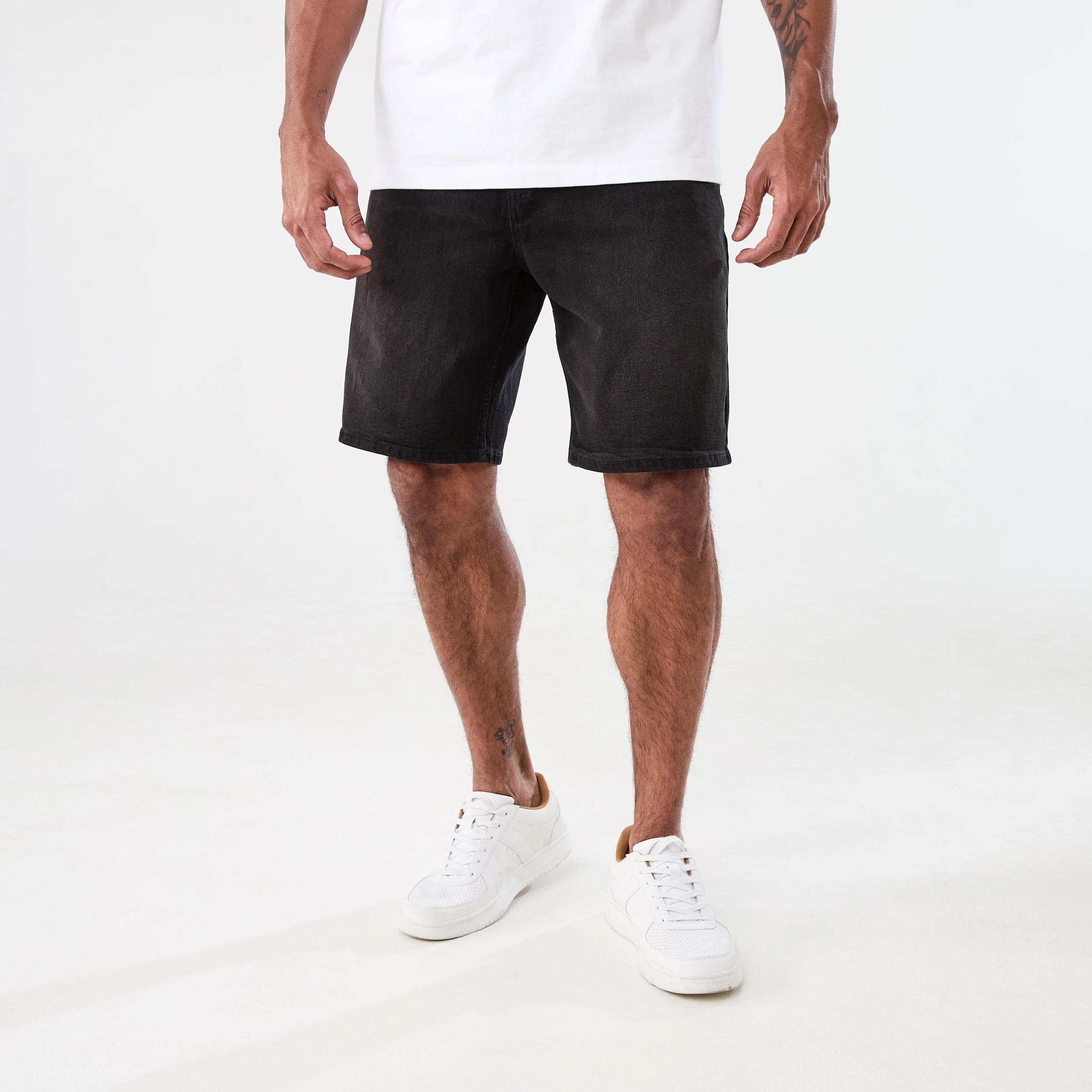 6 Slim Denim Shorts BLACK WASH, 6 of 6