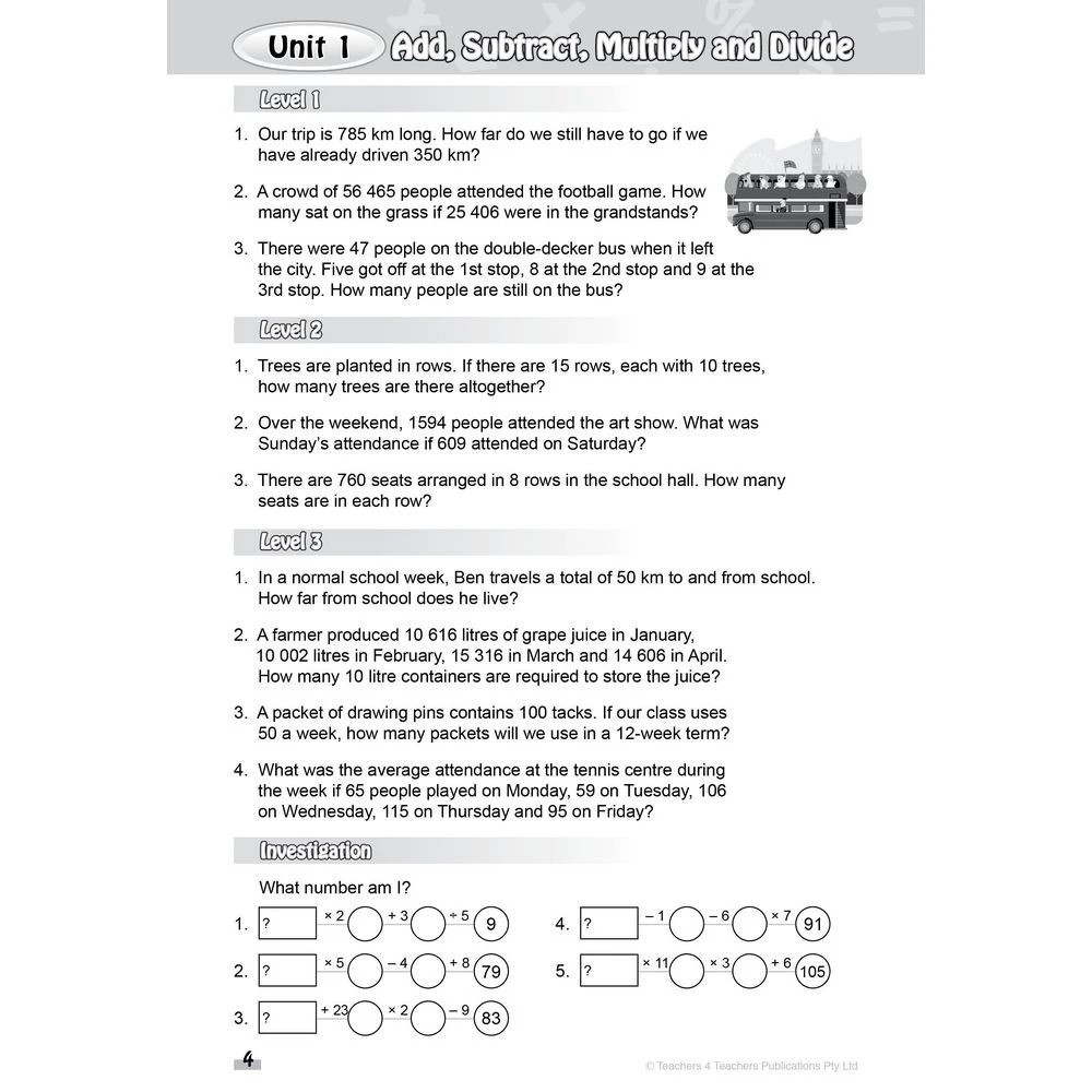 3 Problem Solved Mathematics Activity Book 5, 3 of 4