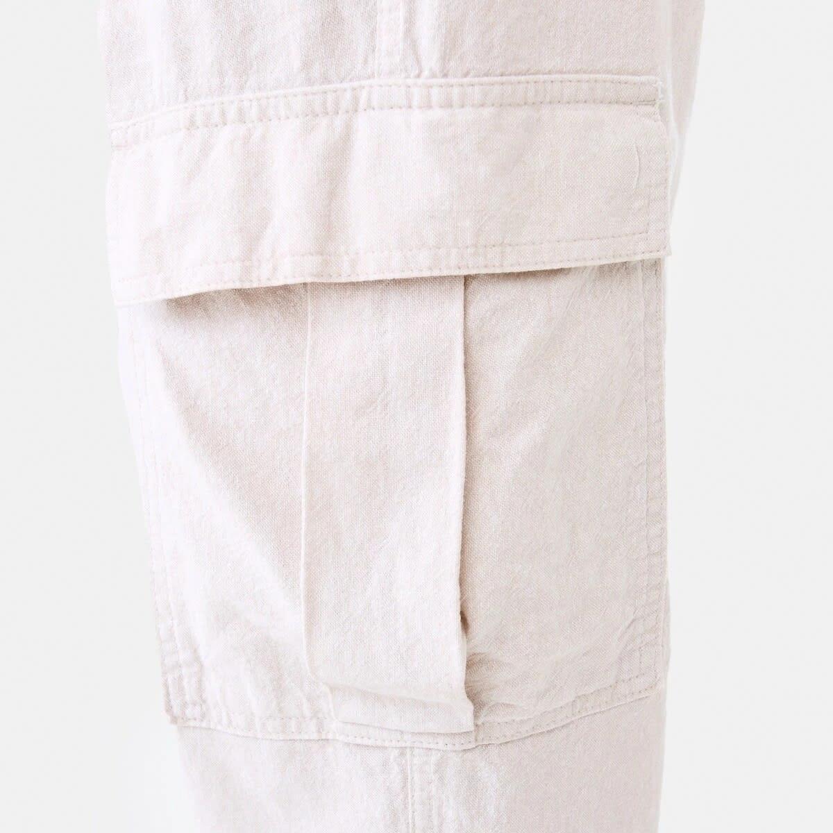6 Linen Cargo Pants Bge Ntural, 6 of 6