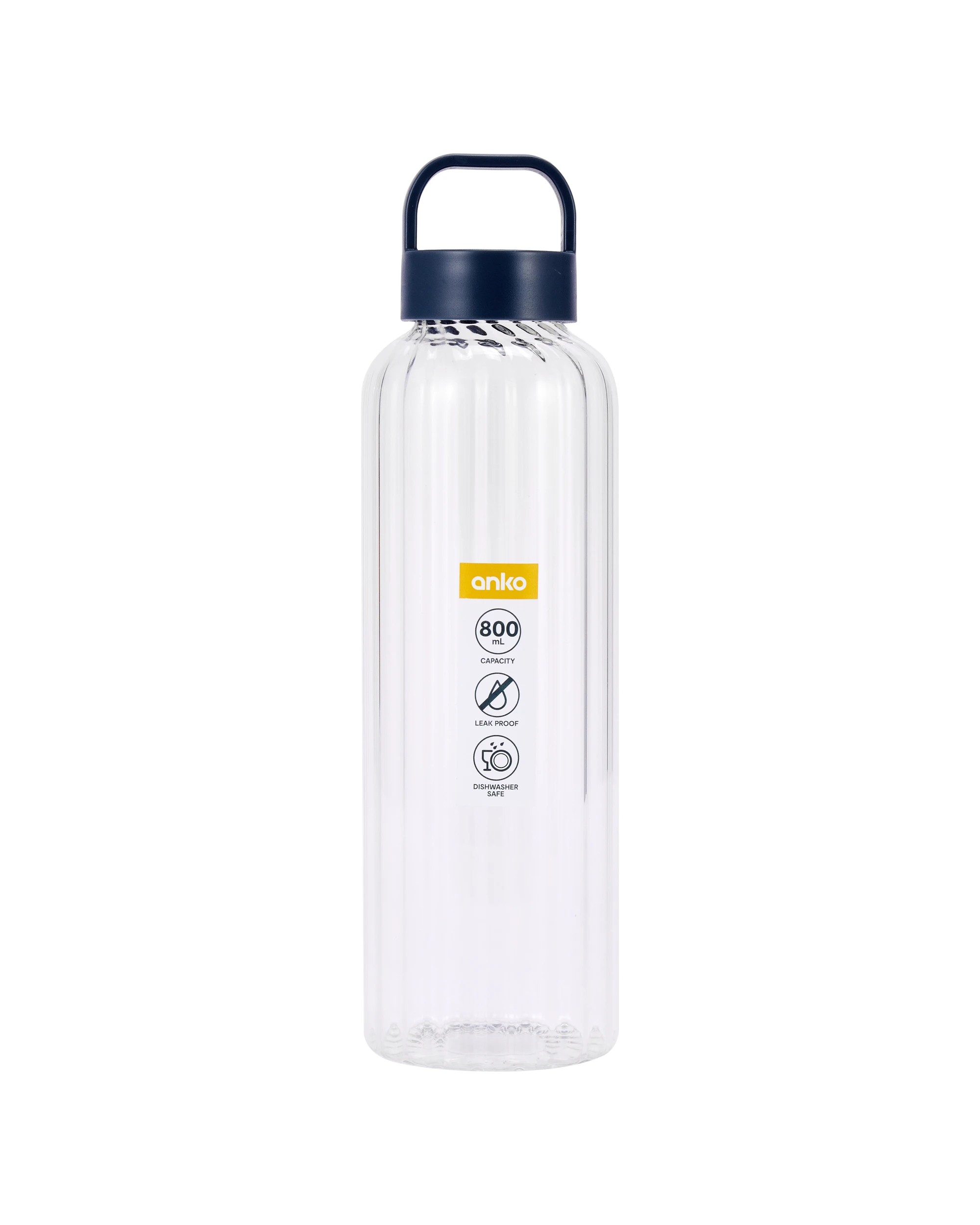 3 800ml Fluted Glass Drink Bottle, 3 of 3