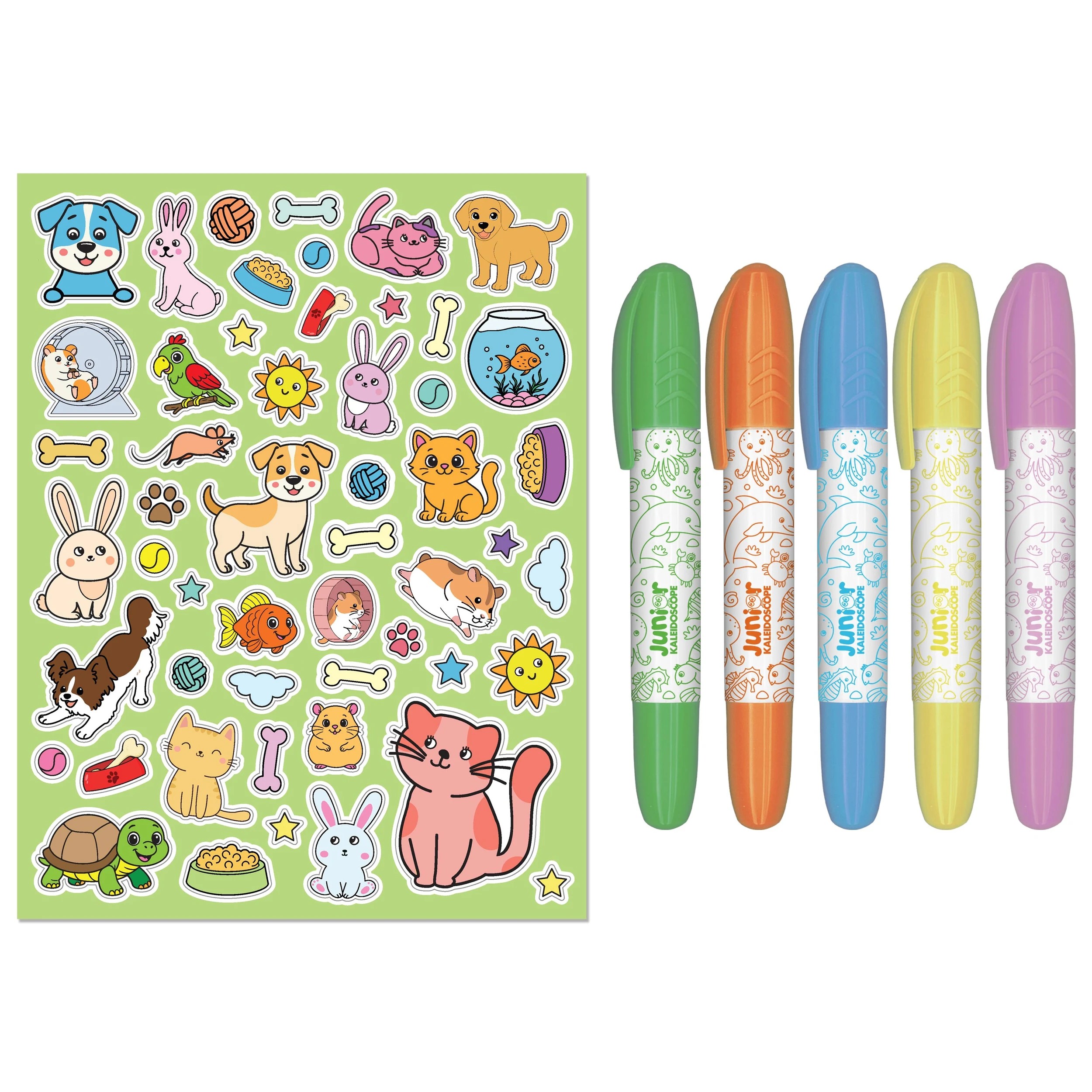 3 Junior Kaleidoscope Cute Pets Colouring Kit - Book, 3 of 5