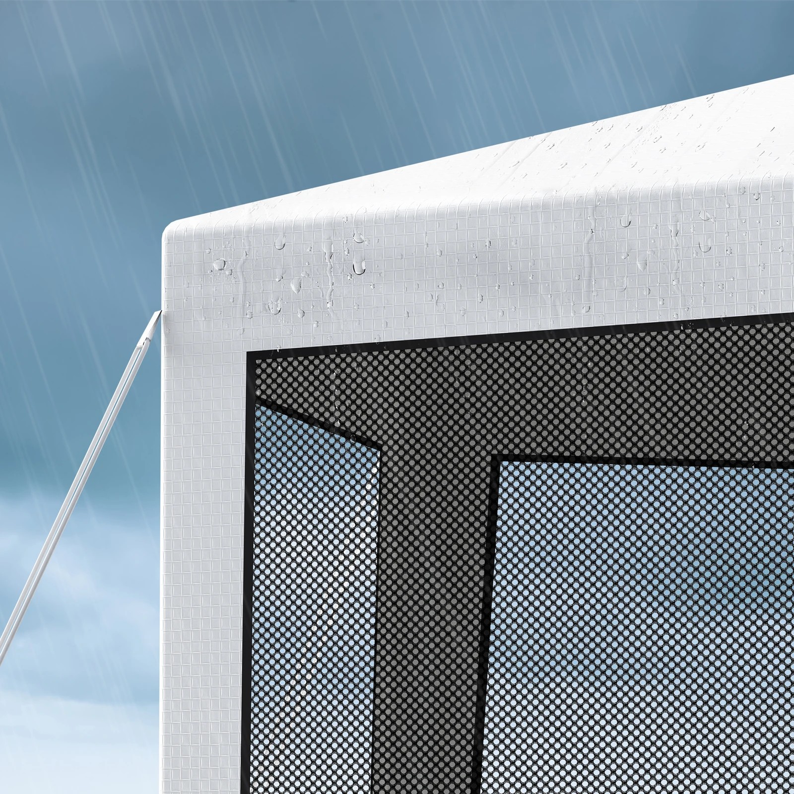 4 Alfordson Gazebo 2x2m Outdoor Camping Marquee Canopy Mesh Wall Portable - White, 4 of 10