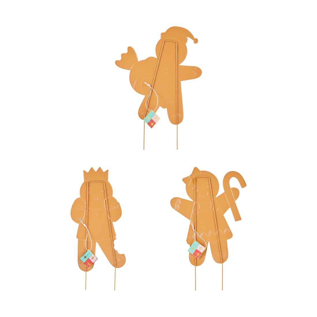 4 Small Christmas Gingerbread Stake - Assorted, 4 of 7