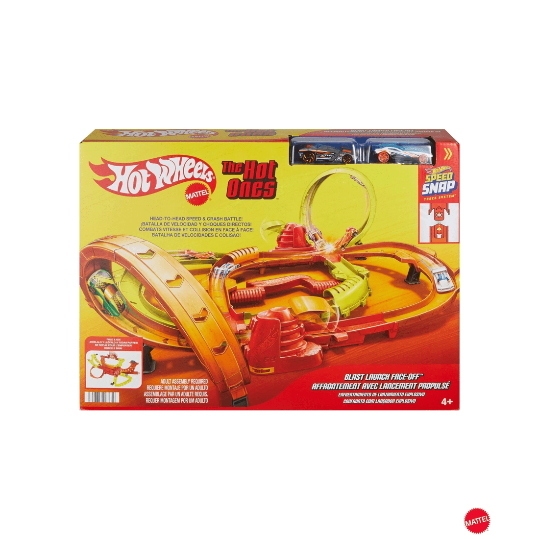 1 Mattel Hot Wheels Stunt Tracks Blast Launch Face-Off Track Set - Orange, 1 of 5