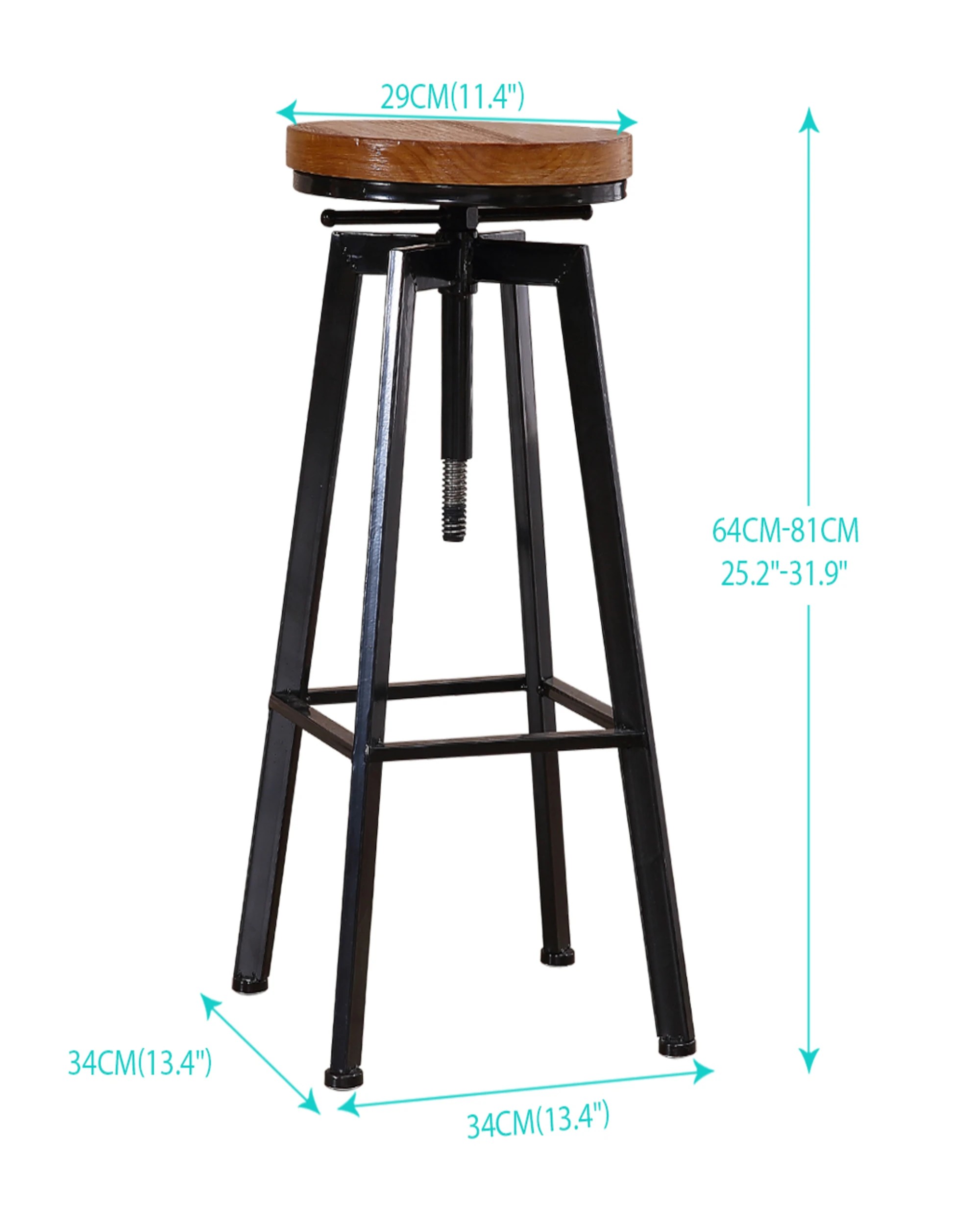 3 Levede 2x Vintage Bar Stool, 3 of 7