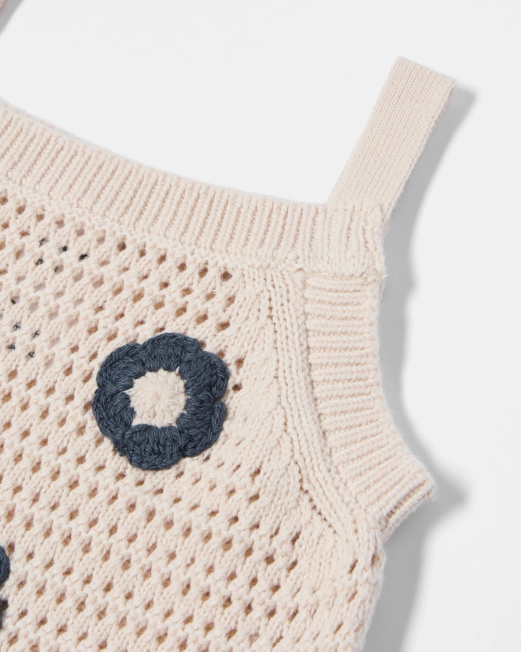 5 Sleeveless Crochet Set Chalk, 5 of 6