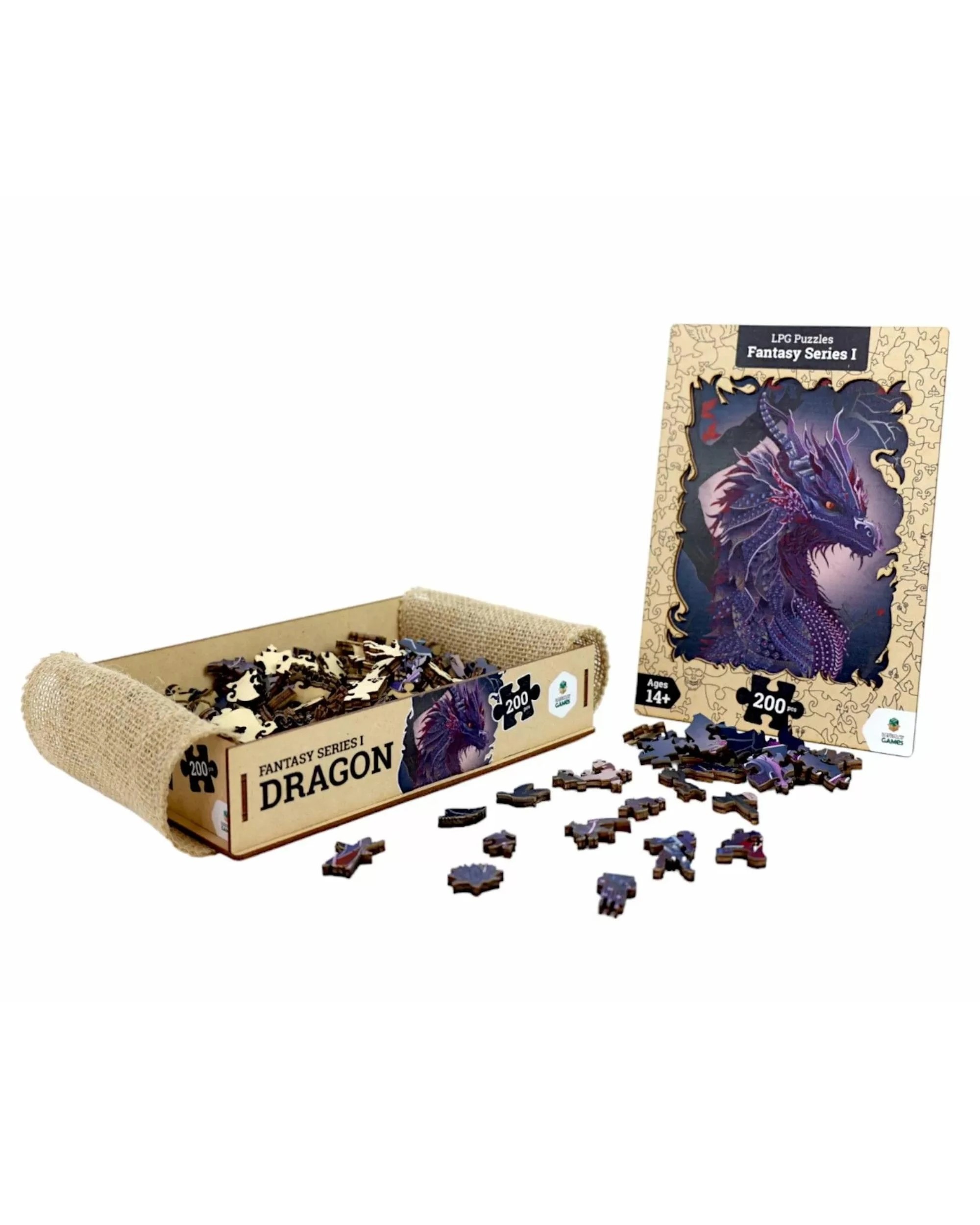 4 Let's Play Games Fantasy Series 01 Dragon Portrait 200 Piece Wooden Jigsaw Puzzle, 4 of 4