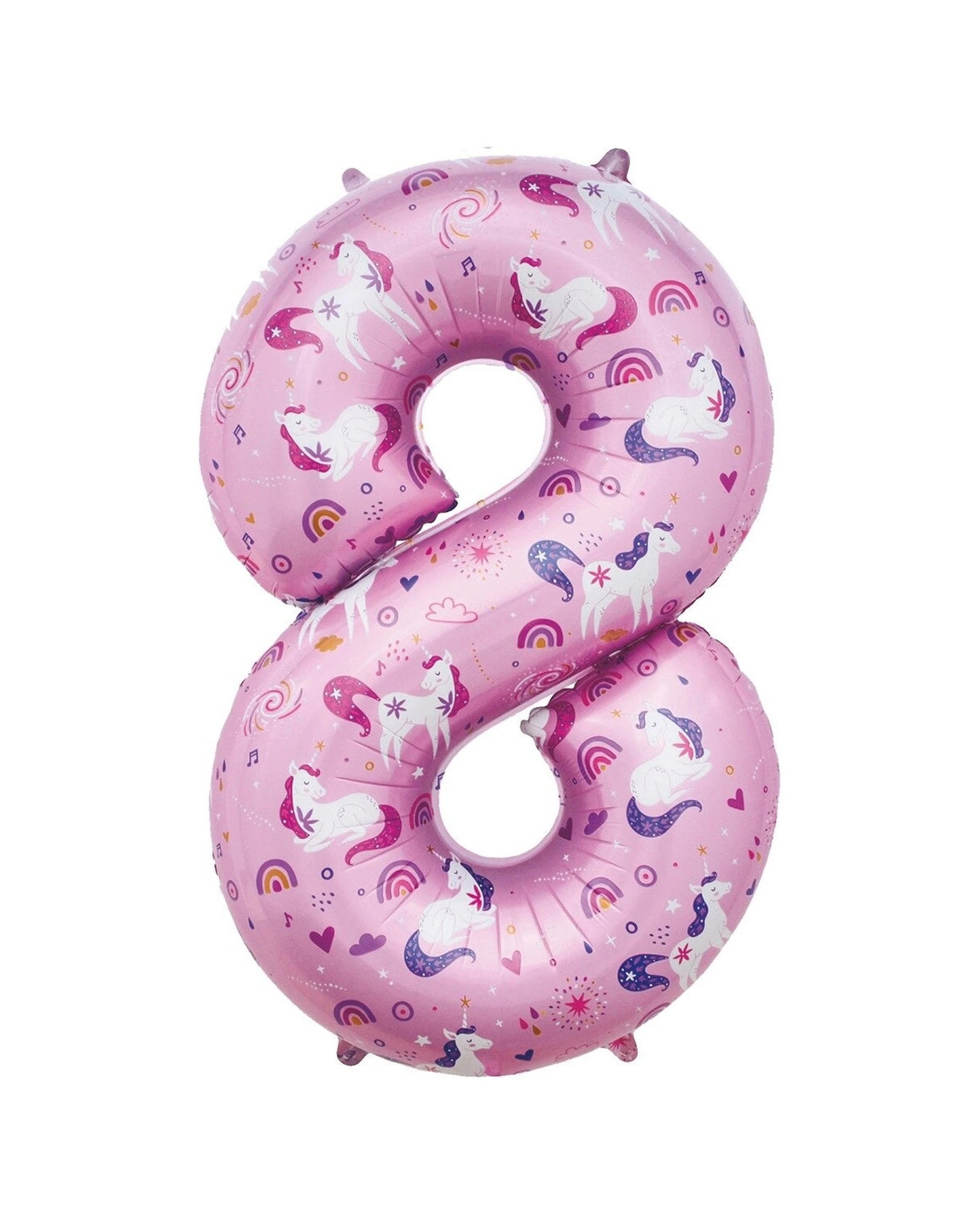 1 Meteor Party Numeral Foil Balloon Unicorn Number 8 34in - Pink, 1 of 1