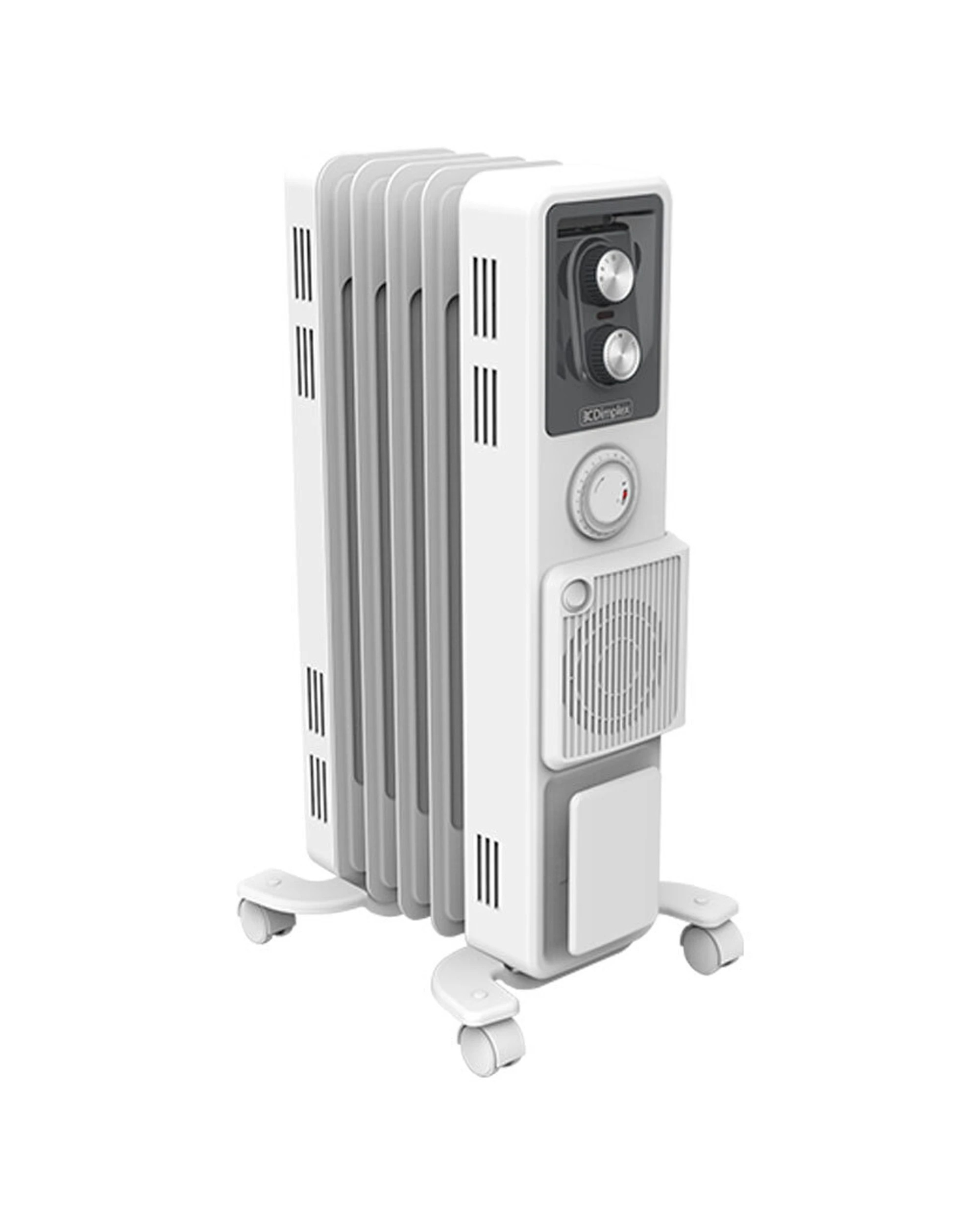 2 Dimplex Oil Column Heater 1500W Heater With Timer Turbo Fan Mobile Radiator.
 - white, 2 of 3