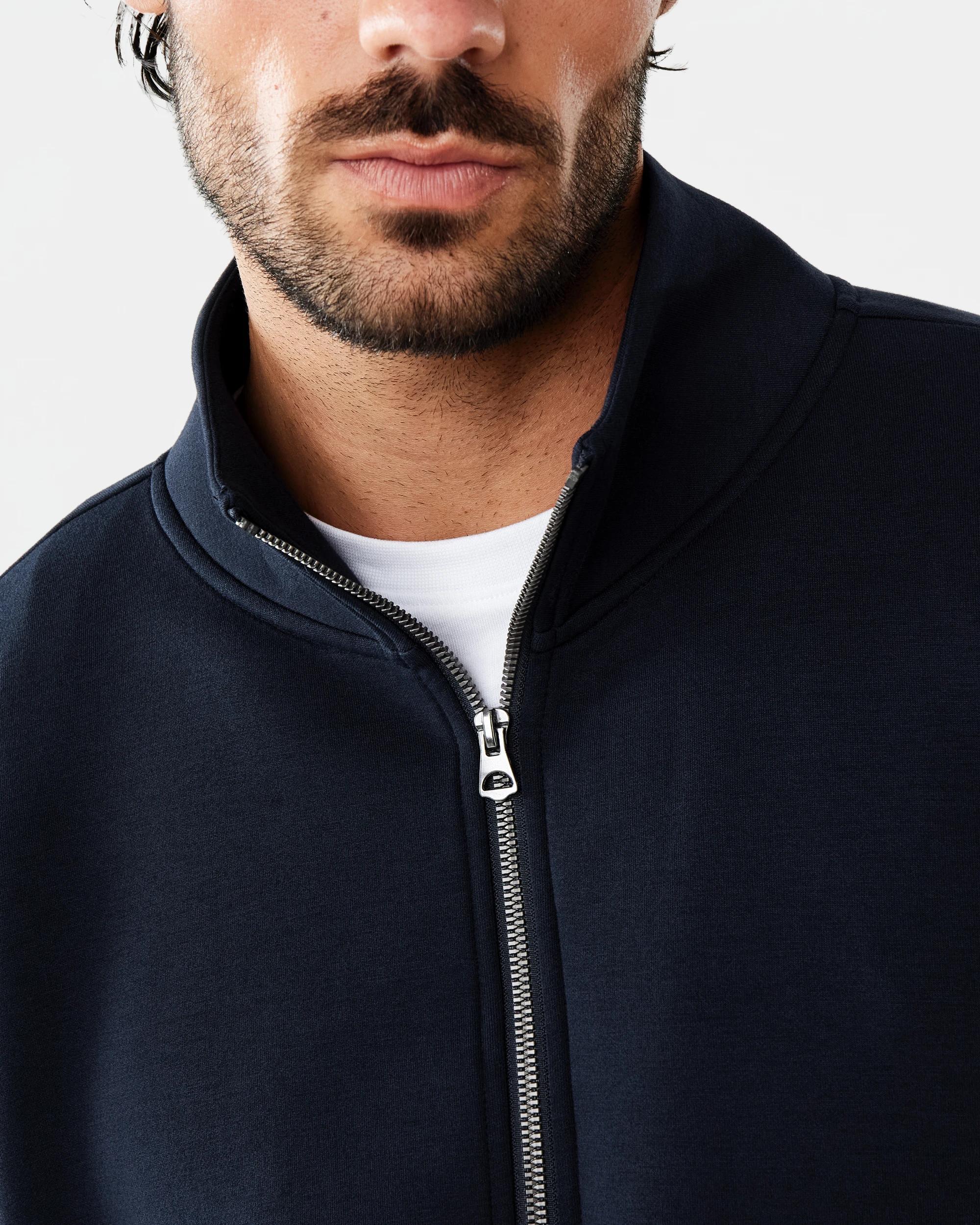 7 Scuba Funnel Neck Zip Through Sweatshirt Sky Cptn, 7 of 9