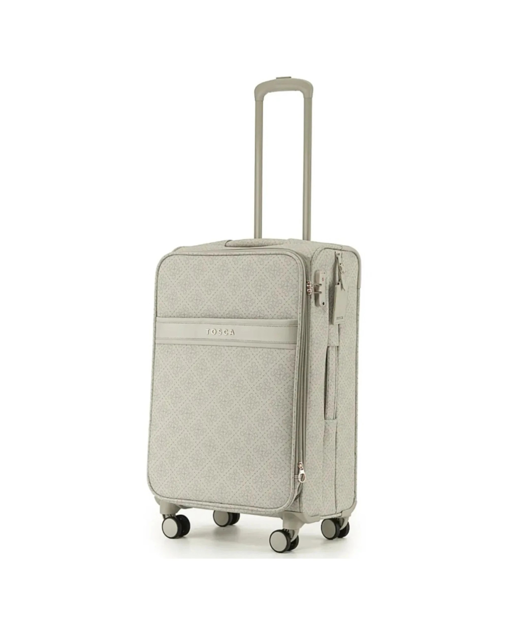 1 Tosca Willow 66 cm Medium Lightweight Expandable Suitcase Travel Luggage Vanilla - Beige, 1 of 3