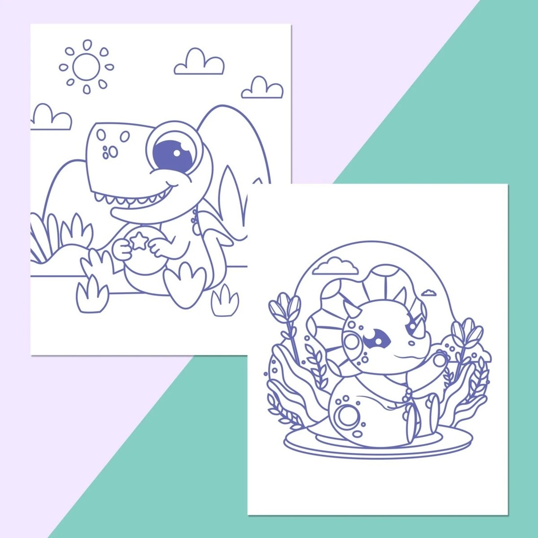 4 Kaleidoscope Dinosaurs: Colour Me Magnets and Colouring Book, 4 of 5