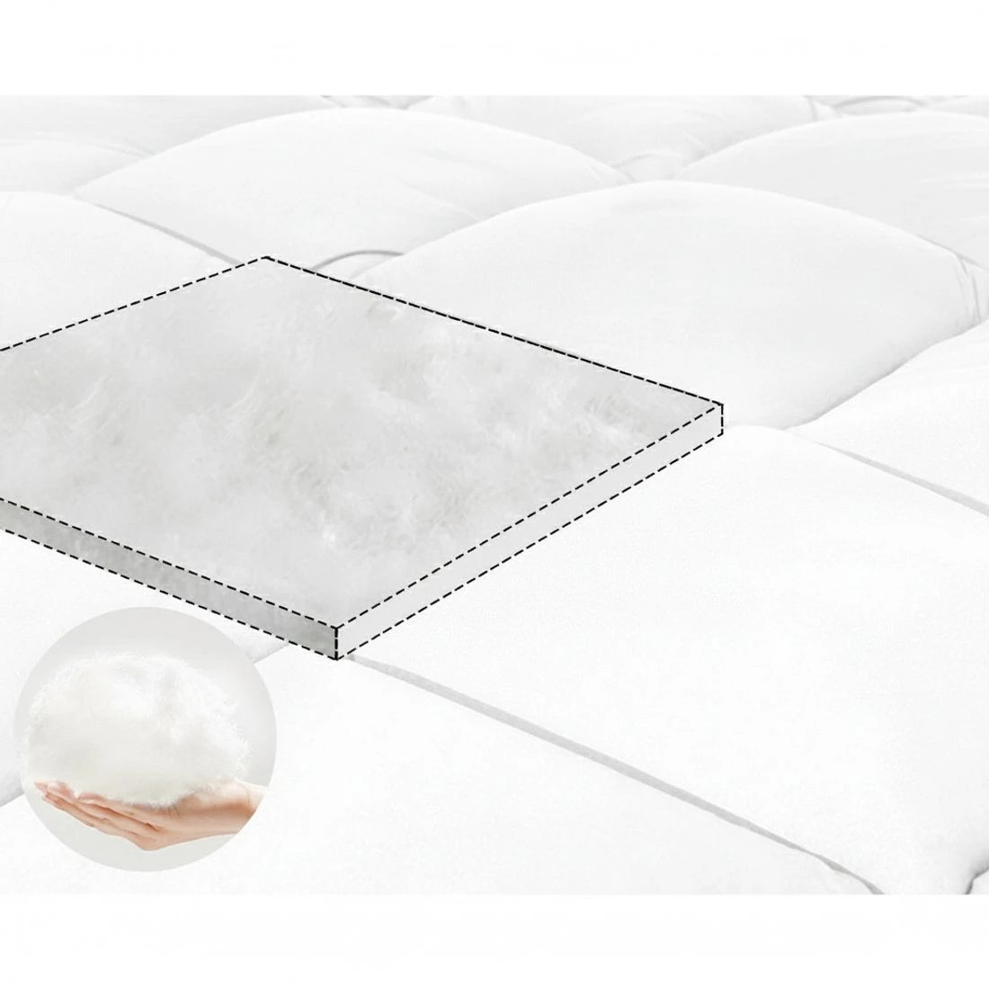 5 Giselle Bedding 700GSM Microfibre Bamboo Quilt King - King Bed - White, 5 of 6