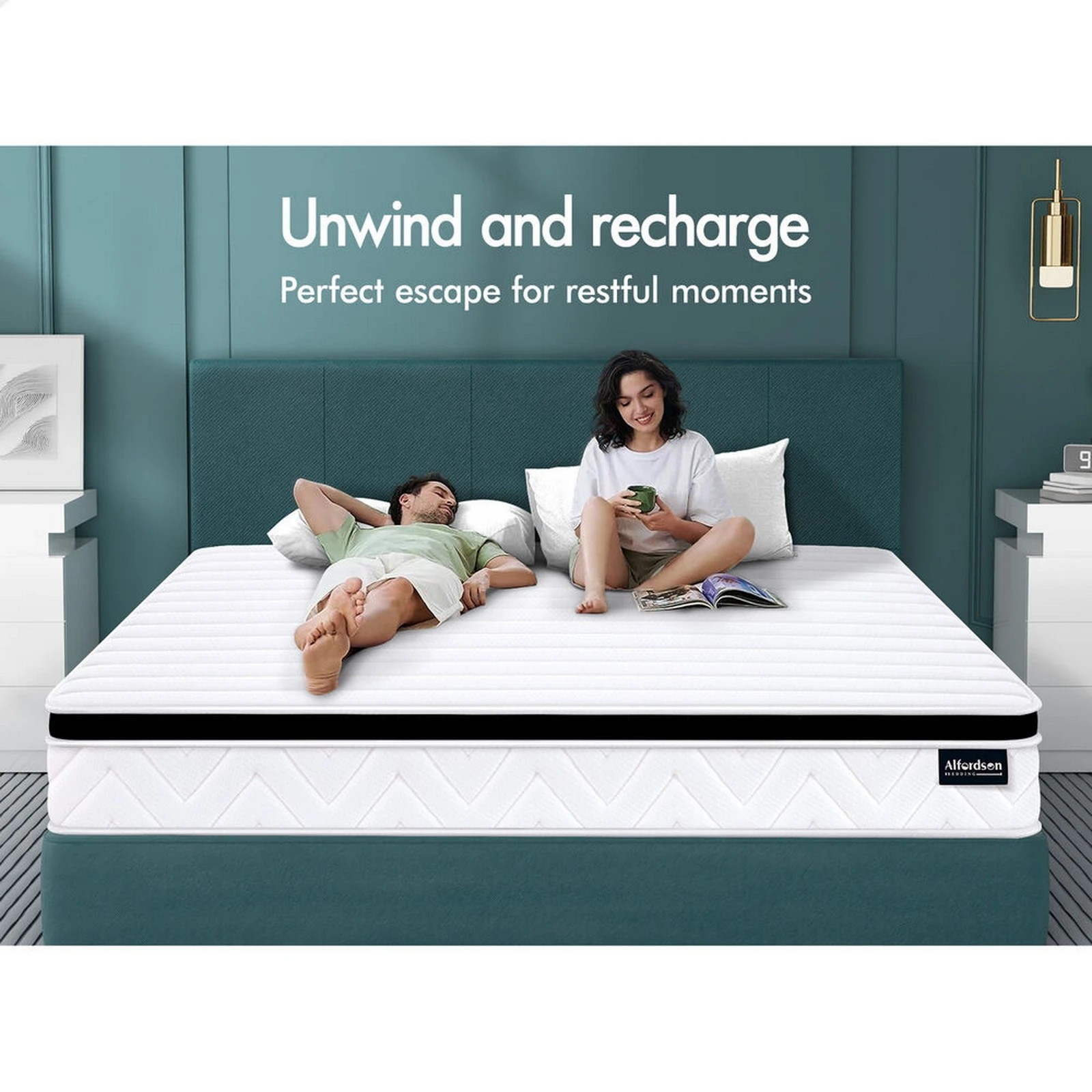 8 Alfordson Mattress 17CM Euro Top Spring Foam Bedding Medium Firm - Double Bed, 8 of 10