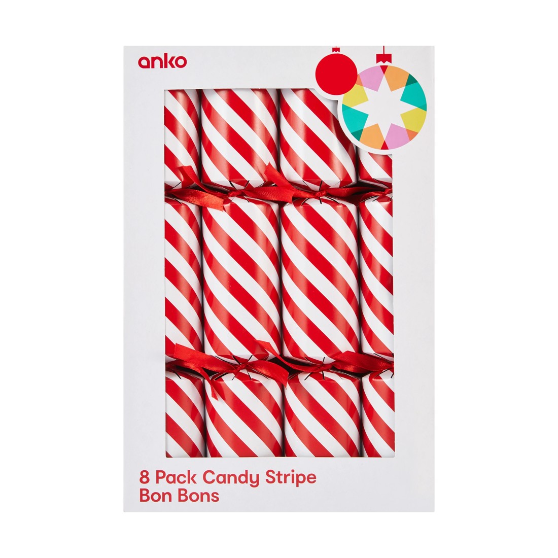 1 8 Pack Candy Stripe Bon Bons, 1 of 4