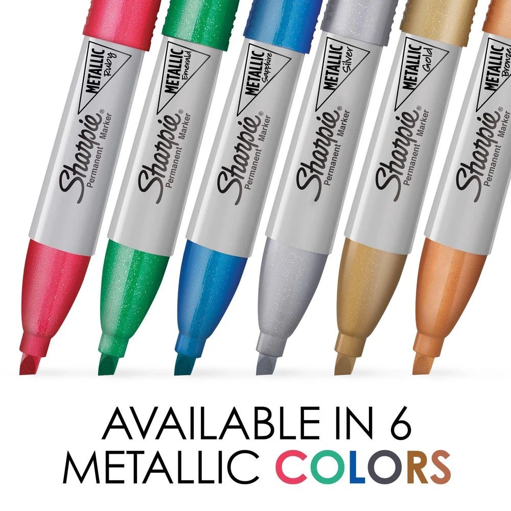 10 Sharpie Chisel Permanent Markers Metallic 3 Pack, 10 of 10