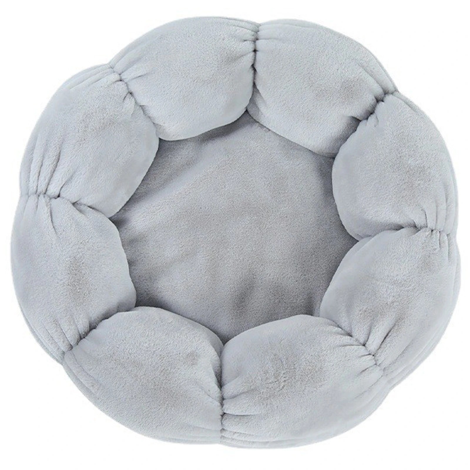 1 TODO Pet Nesting Bed 55cm Diameter Soft Warm Dog Cat Sleeping Bed - Grey, 1 of 3