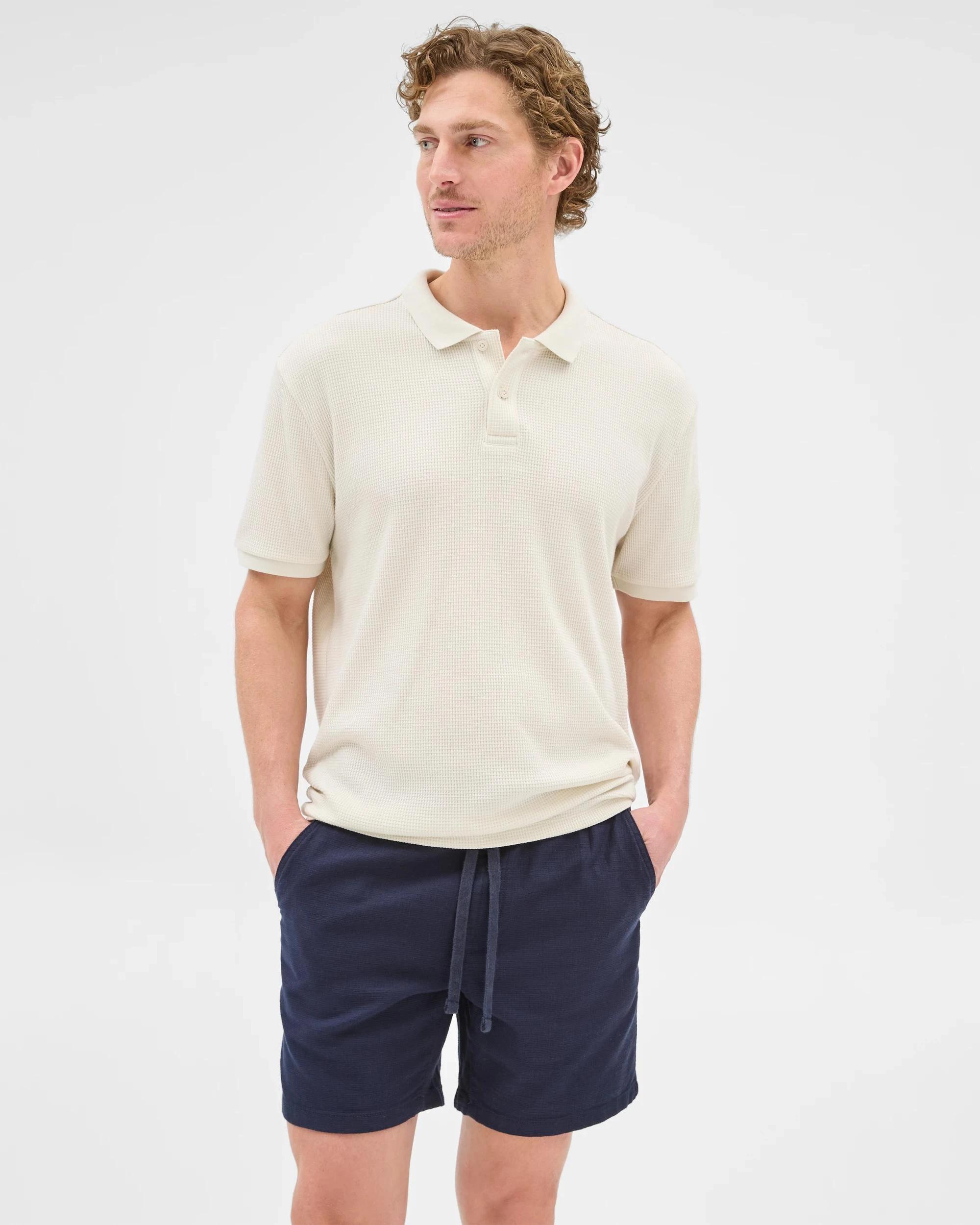 2 Target Australian Cotton Textured Shorts NAVY BLUE, 2 of 7