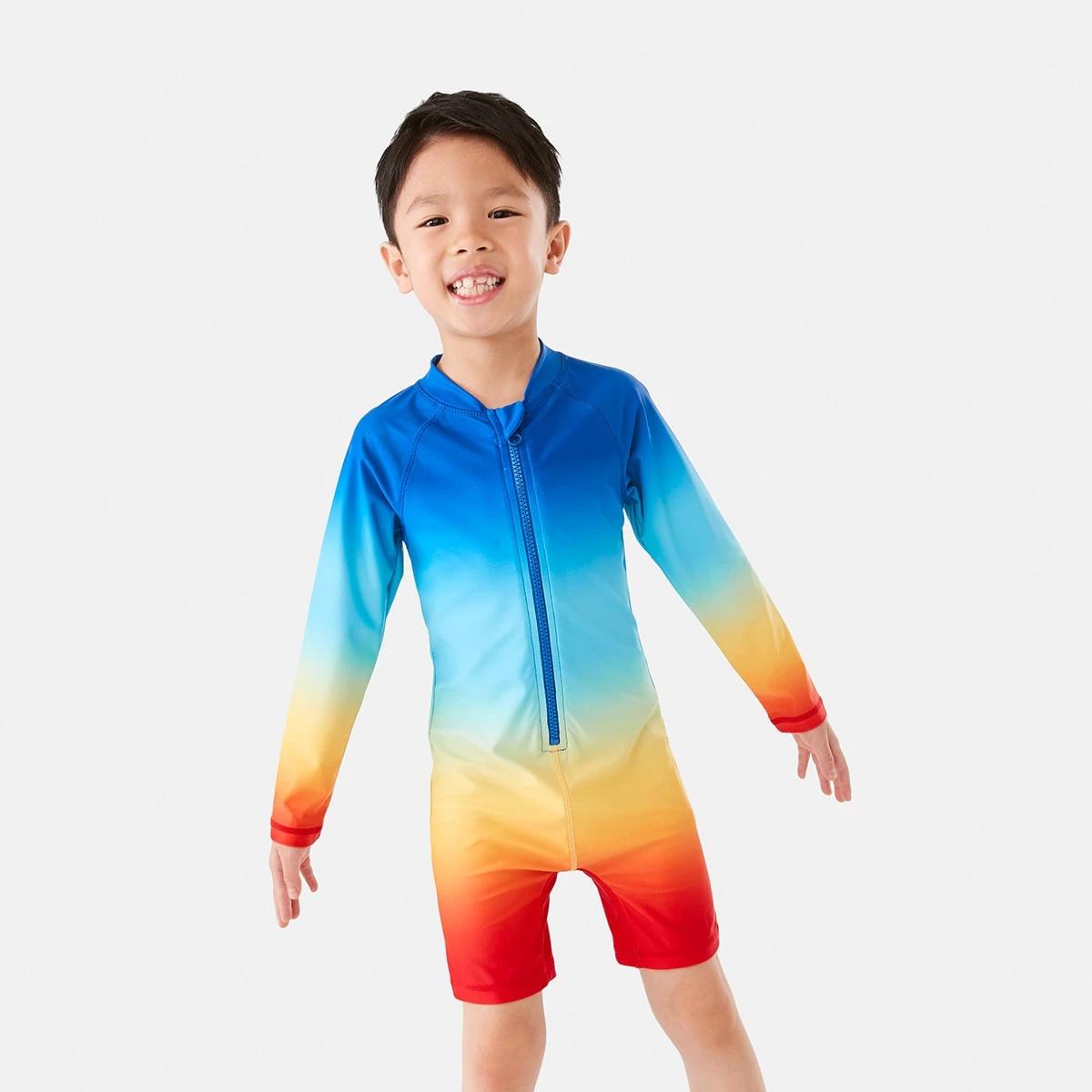 1 Long Sleeve Ombre Swimsuit Multi Ombr, 1 of 9