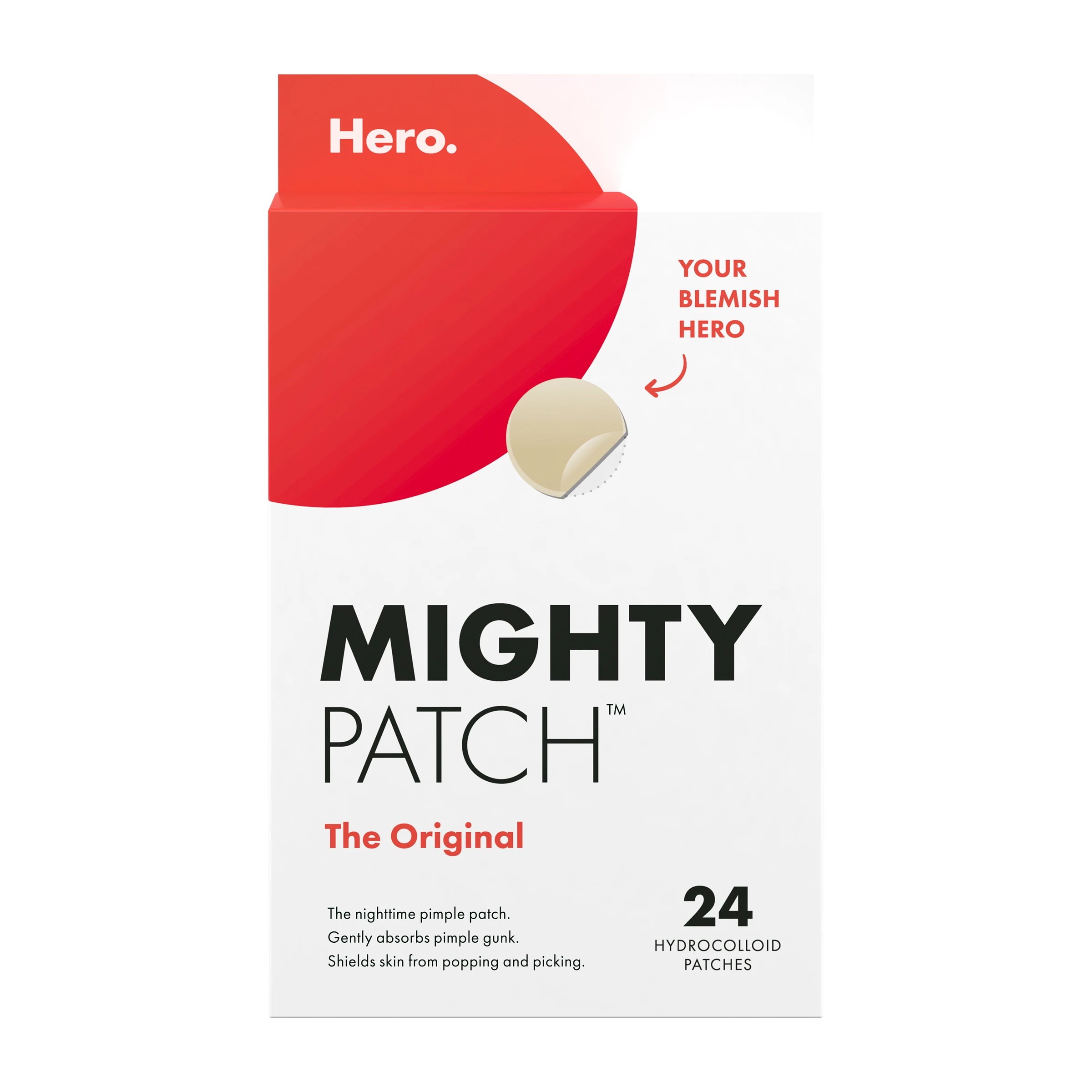 1 Hero 24 Pack Mighty Patch The Original Pimple Patches - Hydrocolloid, 1 of 10