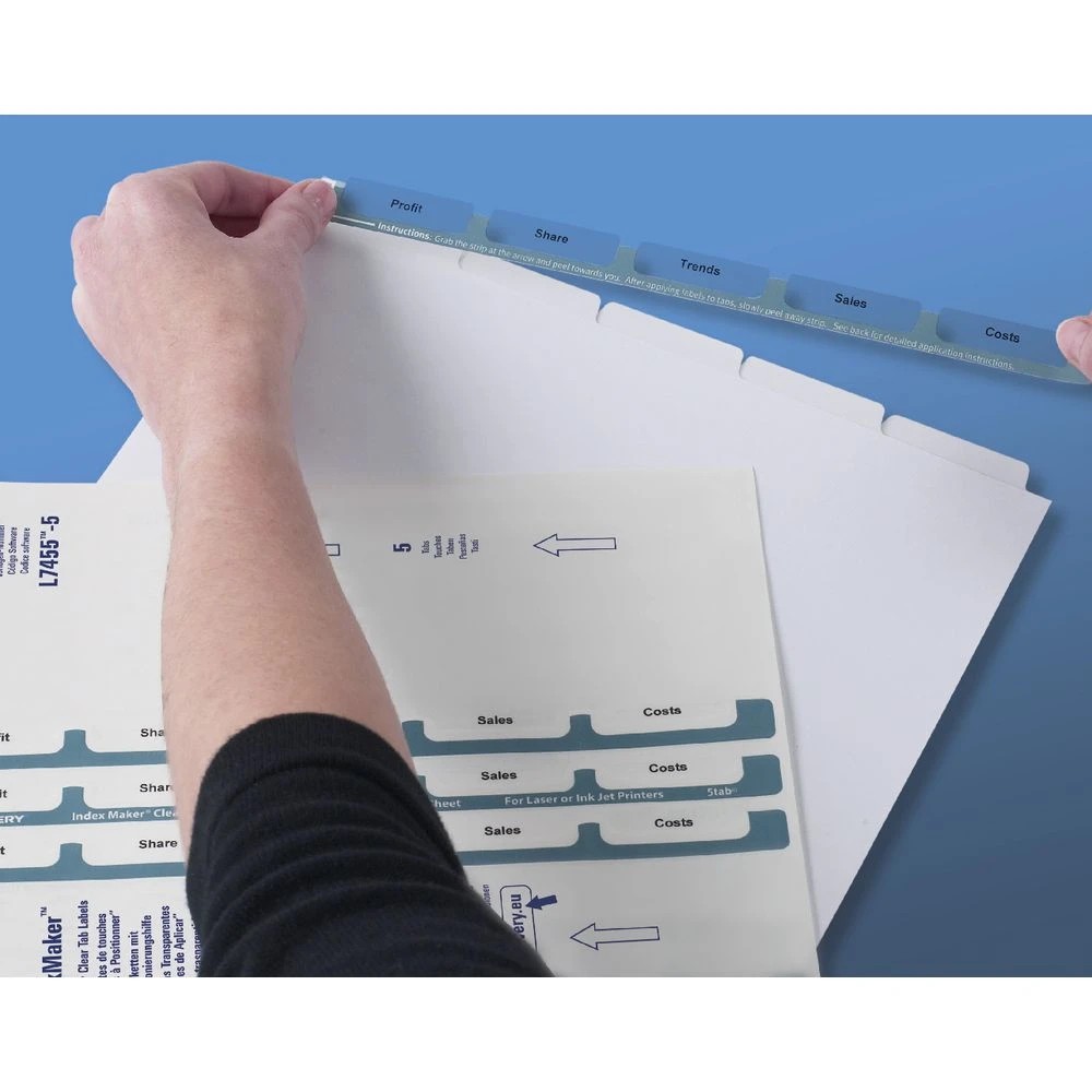 3 Avery A4 IndexMaker with 10 Tabs Clear, 3 of 6