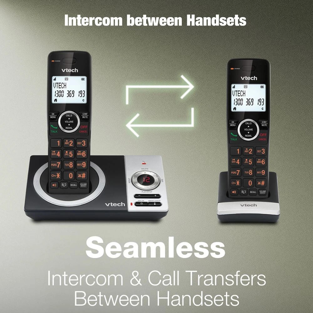 2 VTech CLS22050 DECT Cordless Phone 3 Handset, 2 of 10