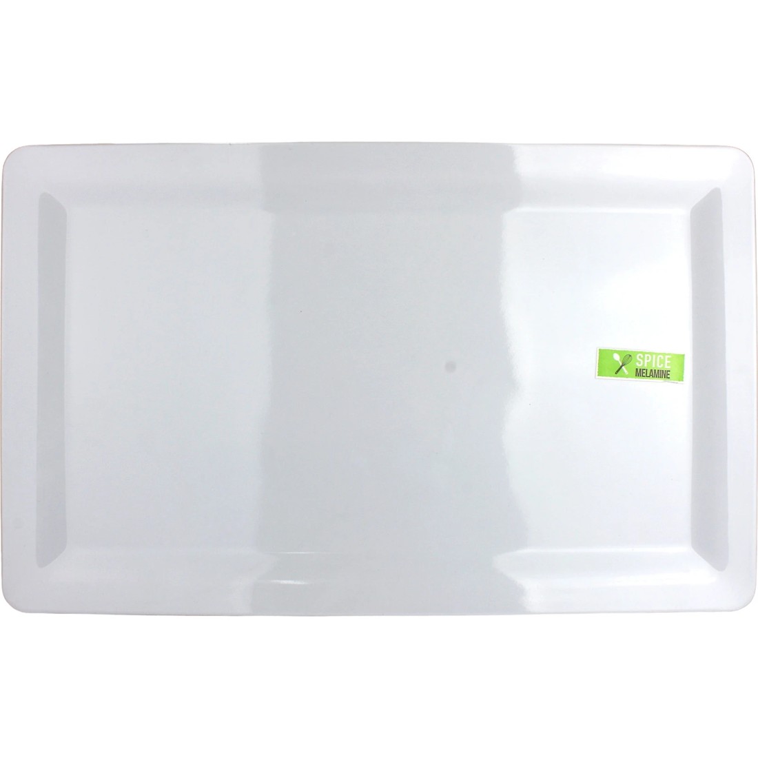 1 Durmaz White Rectangular Melamine Platter 48.5cm x 30cm, 1 of 2