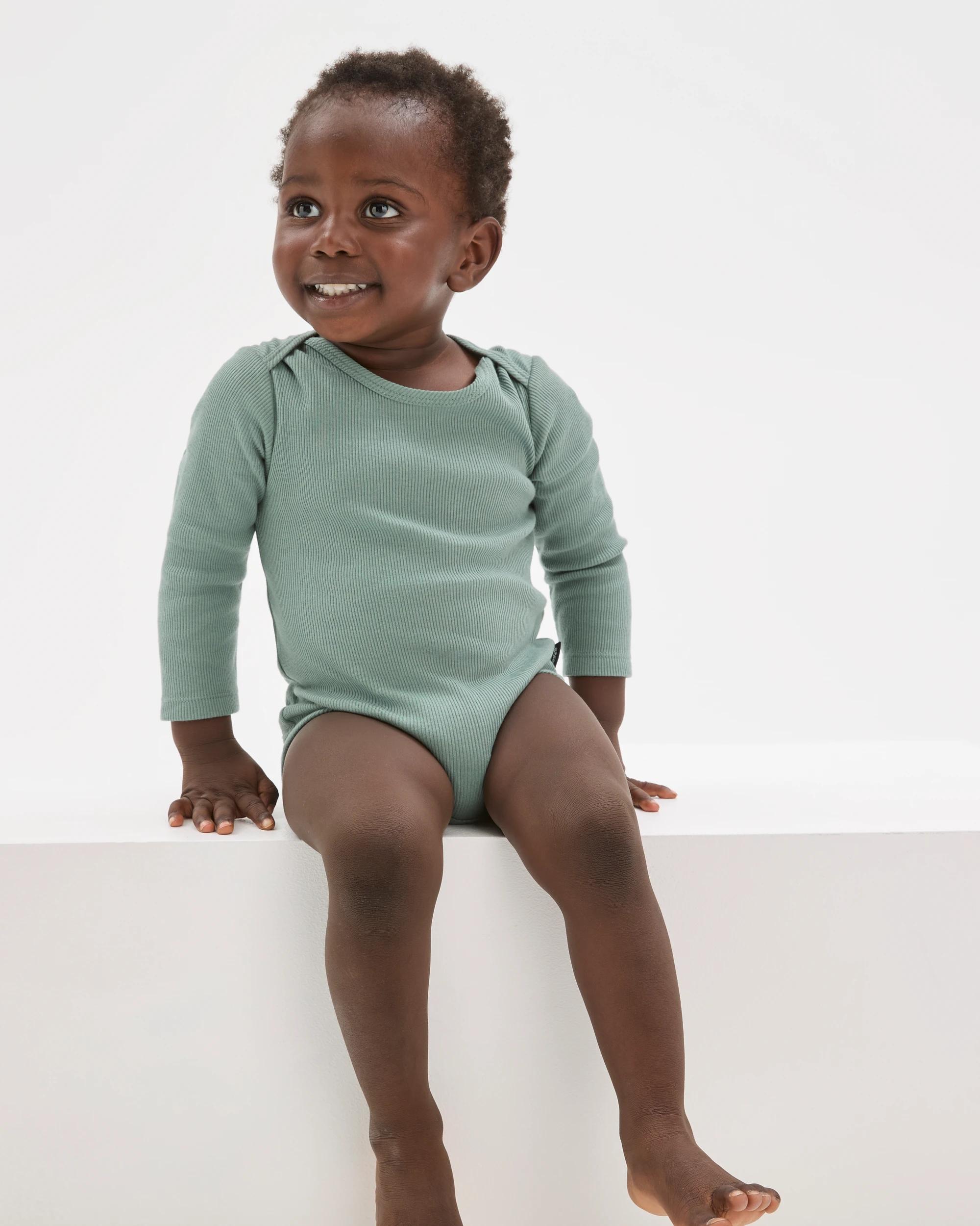 2 Bonds 3 Pack Baby Everyday Long Sleeve Ribbed Bodysuits C,K,B, 2 of 7