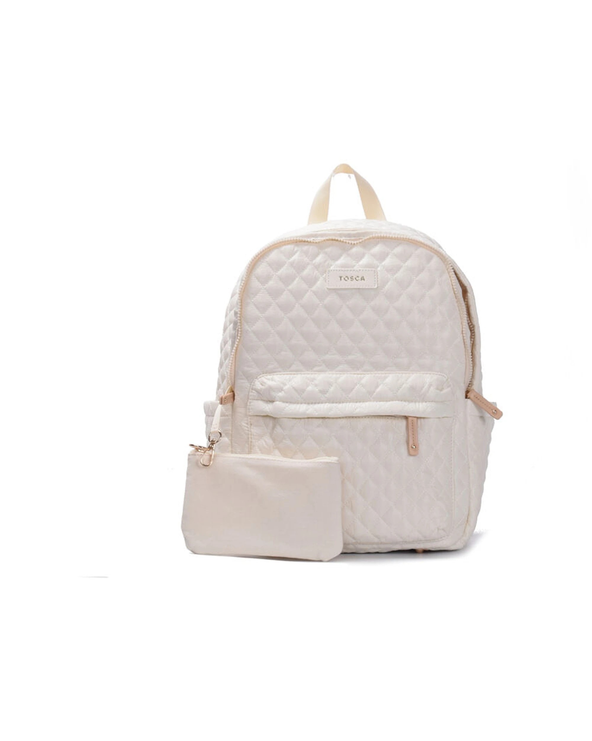 5 Tosca Metro Quilted Oxford Travel 15" Laptop Backpack - Beige, 5 of 9