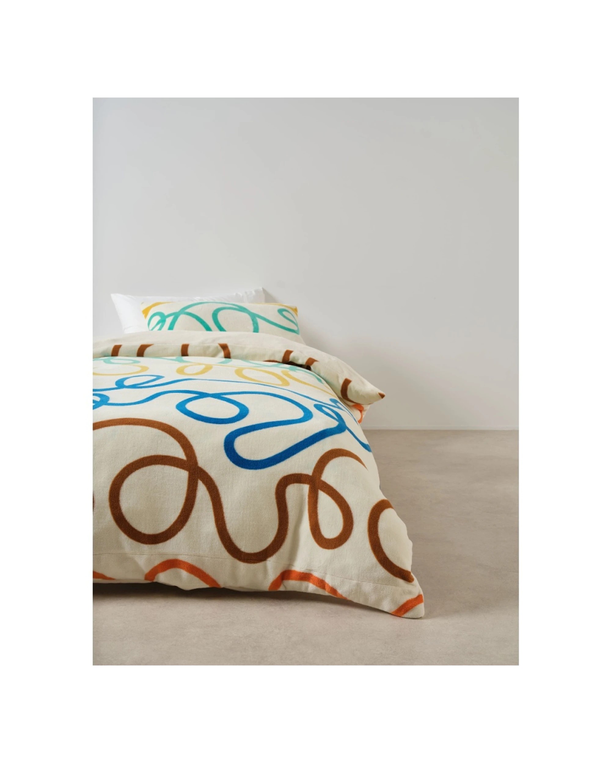 1 Linen House Kids Quilt Cover Home Bedding Set Squiggle - Single Bed - Multi, 1 of 5