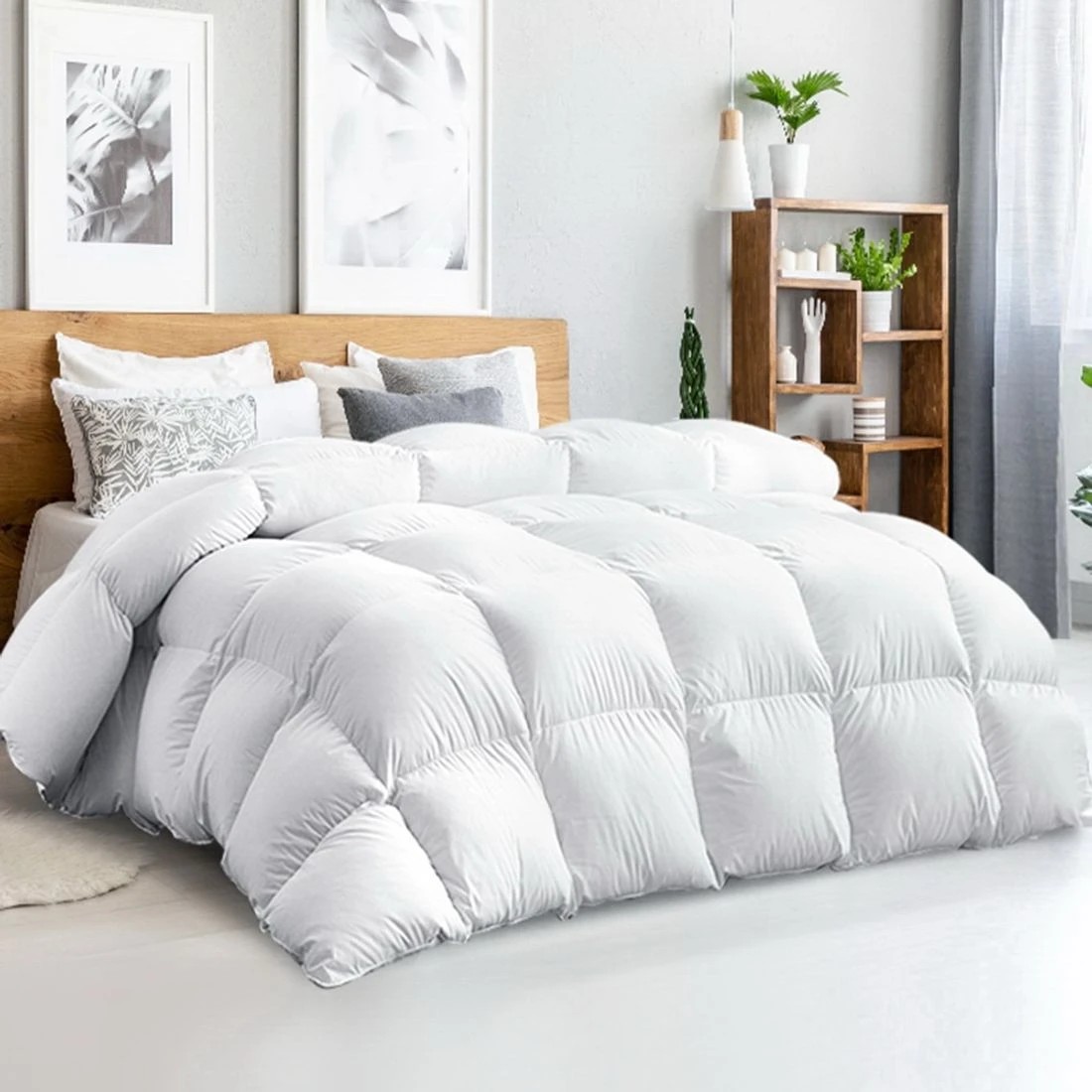 3 Giselle Bedding 500GSM Goose Down Feather Quilt King - King Bed - White, 3 of 6