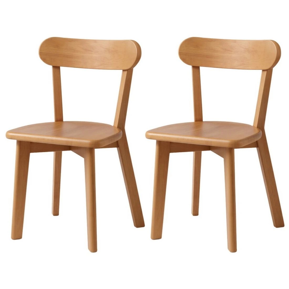 3 Artiss 2x Dining Chairs en Kitchen Accent Chair Cafe Lounge Rubber - Natural, 3 of 6