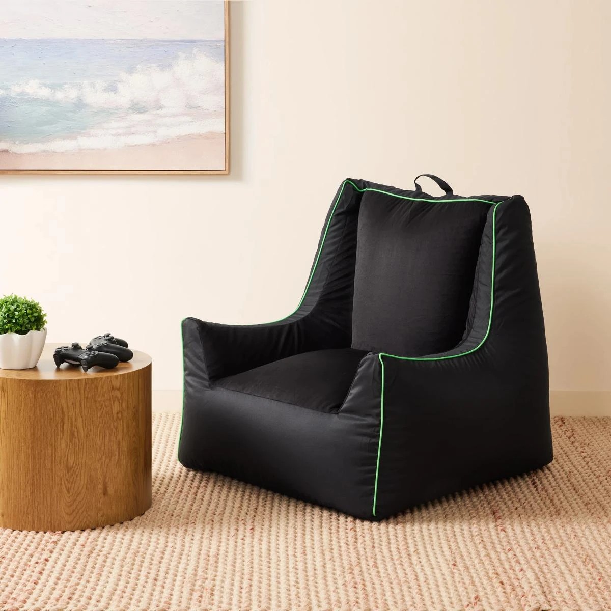 1 Gaming Beanbag - Black, 1 of 10