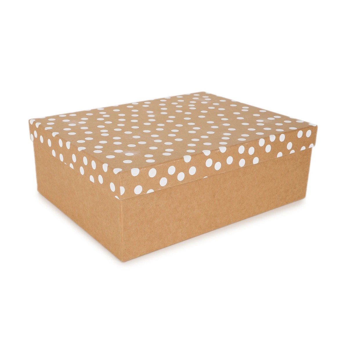 1 Kraft Gift Box with White Dots - Extra Large, 1 of 7