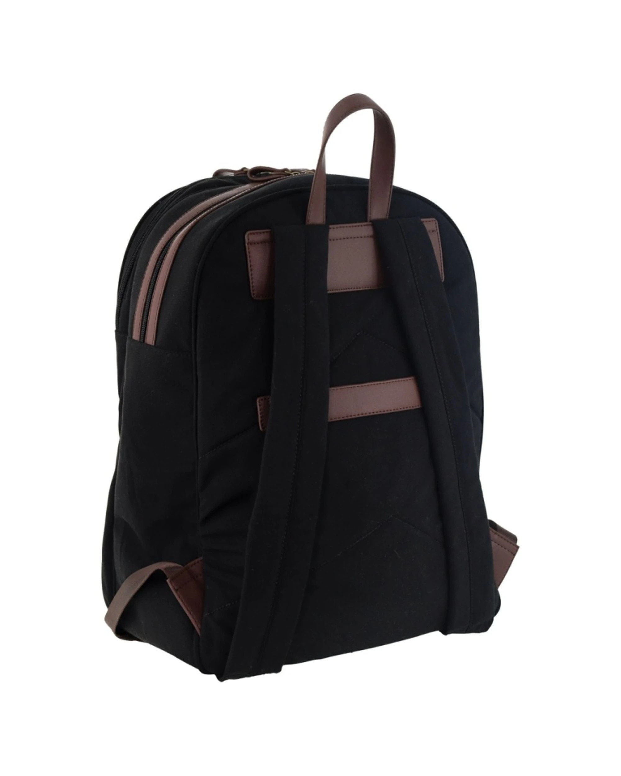4 Pierre Cardin Men's Nomad Canvas Backpack With Adjustable Straps 35x22x45cm - Black, 4 of 4