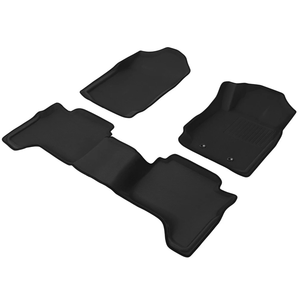 2 Weisshorn Car Floor Mats Rubber Compatible for Mazda BT50 Dual Crew Cab - Black, 2 of 7
