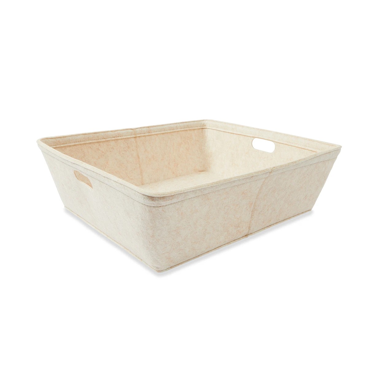 4 Felt Flat Tub - Beige, 4 of 8
