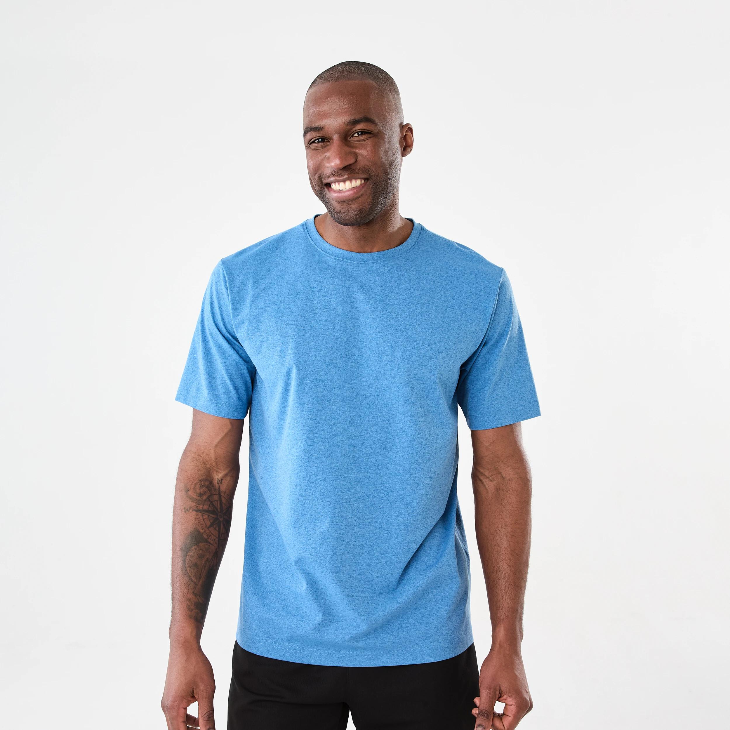 1 Active Mens Regular Training T-shirt Blu Marble, 1 of 5