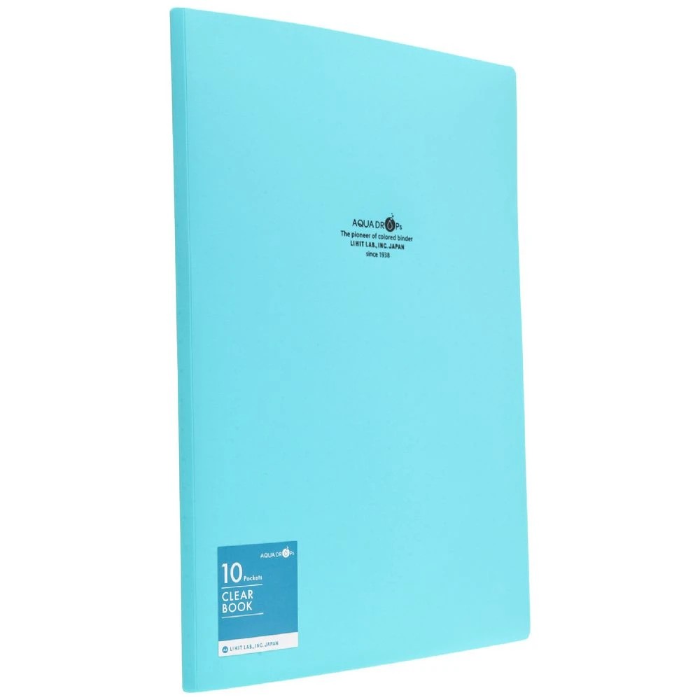 1 Aqua Drops Display Book A4 10 Pockets Vivid Teal, 1 of 4