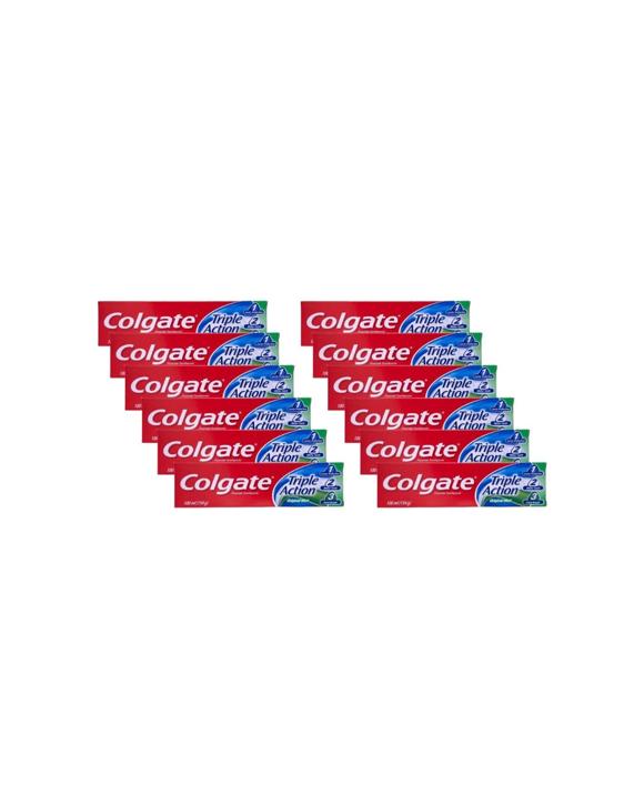 Colgate 12PK Toothpaste Triple Action Tube Teeth Care 154g - Multi